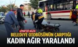 Yolun karşısına geçmek isterken belediye otobüsü çarptı: Kadın ağır yaralı