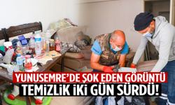 Yunusemre’de çöp ev temizliği! 2 gün sürdü… Daireden çıkanlar şok etti!