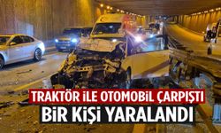 Aydın’da traktör ile otomobil çarpıştı!