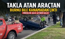 Aydın’da yürekleri ağza getiren kaza! Takla atan araçtan sağ çıktı