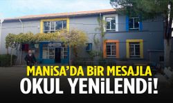 Bir mesajla harekete geçtiler… Manisa’da okul baştan aşağı yenilendi!
