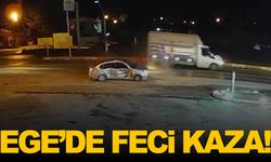 Ege’de feci trafik kazası... Ölü ve yaralılar var... Kaza anı kamerada!