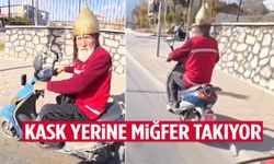 Ege’de kask yerine miğfer takan Hasan Dede gündem oldu
