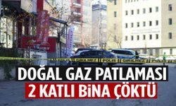 Erzurum’da doğal gaz patlaması! 2 katlı bina çöktü…