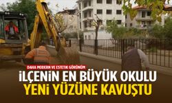 İlçenin en büyük okulu baştan aşağı yenilendi!