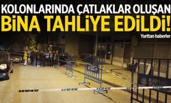 Kolonlarında çatlaklar oluşan bina tahliye edildi