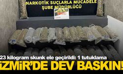 İzmir'de uyuşturucu deposuna baskın… 23 kiloyu aşan skunk ele geçirildi