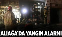 Aliağa’da gece yarısı yangını! Mağaza alev aldı…