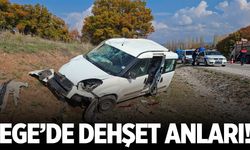 Kütahya'da kontrolden çıkan otomobil takla attı!