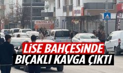 Lise bahçesinde bıçaklı kavga çıktı!