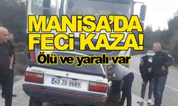 Manisa’da feci kaza… Kamyon ile otomobil kafa kafaya girdi!