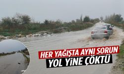 Manisa’da her yağışta aynı sorun! Yine çöktü…