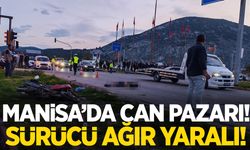 Manisa’da korkutan çarpışma! Sürücü ağır yaralı…