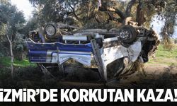 İzmir’de genç sürücü kaza geçirdi!