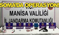 Soma’da jandarmadan uyuşturucu operasyonu: Sentetik haplar ele geçirildi