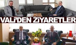 Vali Özkan’dan ziyaretler… Özkasap ve Geriter ile bir araya geldi