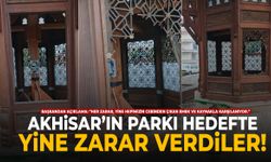 Akhisar’daki parkta ahşap bölümlere yine zarar verildi!