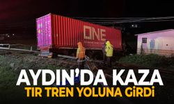 Aydın’da tır tren yoluna girdi! Genç sürücü hayatını kaybetti…