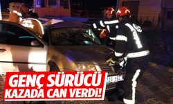 Denizli’de korkunç kaza! Genç sürücü hayatını kaybetti