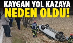 Kaygan yol kazaya neden oldu… Yaralılar var!