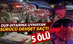 Dur ihtarına uymayan sürücü katliam yaptı: 5 ölü