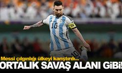 Ülkede Messi krizi! Yıldız futbolcuyu göremeyen taraftarlar stadyumu birbirine kattı