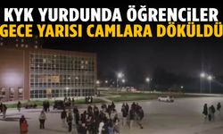 İzmir’de KYK yurdunda öğrenciler gece yarısı camlara döküldü
