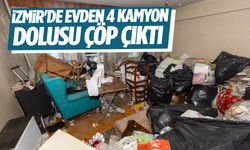 İzmir’de şoke eden manzara: Bir evden 4 kamyon dolusu çöp çıkarıldı