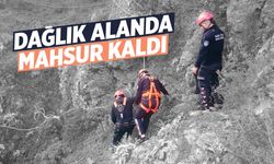 Manisa’da bir vatandaş dağda mahsur kaldı