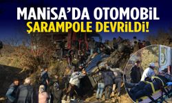 Manisa’da otomobil şarampole devrildi: Sürücü yaralandı