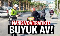 Manisa’da trafikte büyük av! Binlerce sürücüye ceza kesildi…