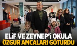 Özgür Özel, Ferdi Zeyrek'in kızları Elif ve Zeynep'i okula götürdü