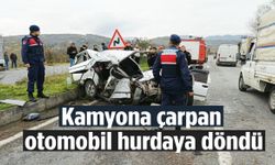 Zonguldak’ta kamyona çarpan otomobil hurdaya döndü: 1 ölü, 2 ağır yaralı