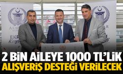 2 bin aileye 1000 TL’lik alışveriş desteği verilecek