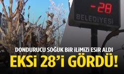 Bir ilimiz resmen buz tuttu: Termometreler eksi 28’i gördü!