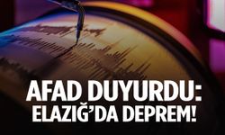 Elazığ’da deprem oldu
