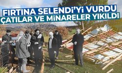 Fırtına Selendi'yi vurdu! Çatılar ve minareler uçuştu...