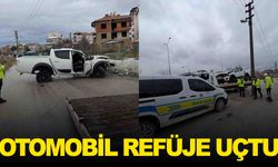 Ege’de otomobil refüje uçtu!
