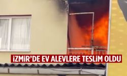 İzmir’de yangın paniği! Ev alevlere teslim oldu…