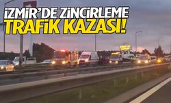 İzmir’de 8 araç birbirine girdi!