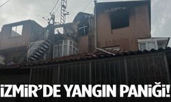 İzmir’de çatı katında yangın paniği