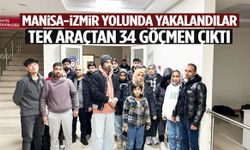 Manisa-İzmir yolunda yakalandılar! Tek araçtan 34 göçmen çıktı