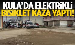 Kula’da elektrikli bisiklet kazası! Sürücü yaralandı