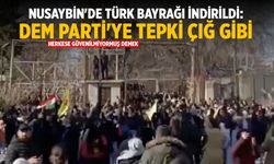 Nusaybin'de bayrağa saldırı! DEM Parti'ye tepki!