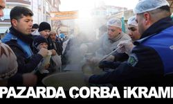 Saruhanlı Salı Pazarı’nda ısıtan ikram