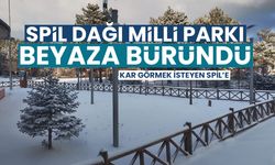 Spil Dağı beyaza büründü