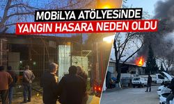 Turgutlu'da mobilya atölyesinde yangın çıktı