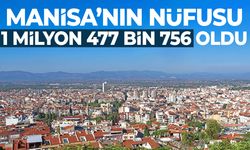 Manisa'nın nüfusu 1 milyon 477 bin 756 oldu