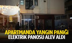 Apartmanda yangın paniği! Elektrik panosu alev aldı