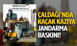 Çaldağı’nda kaçak kazıya jandarma baskını!